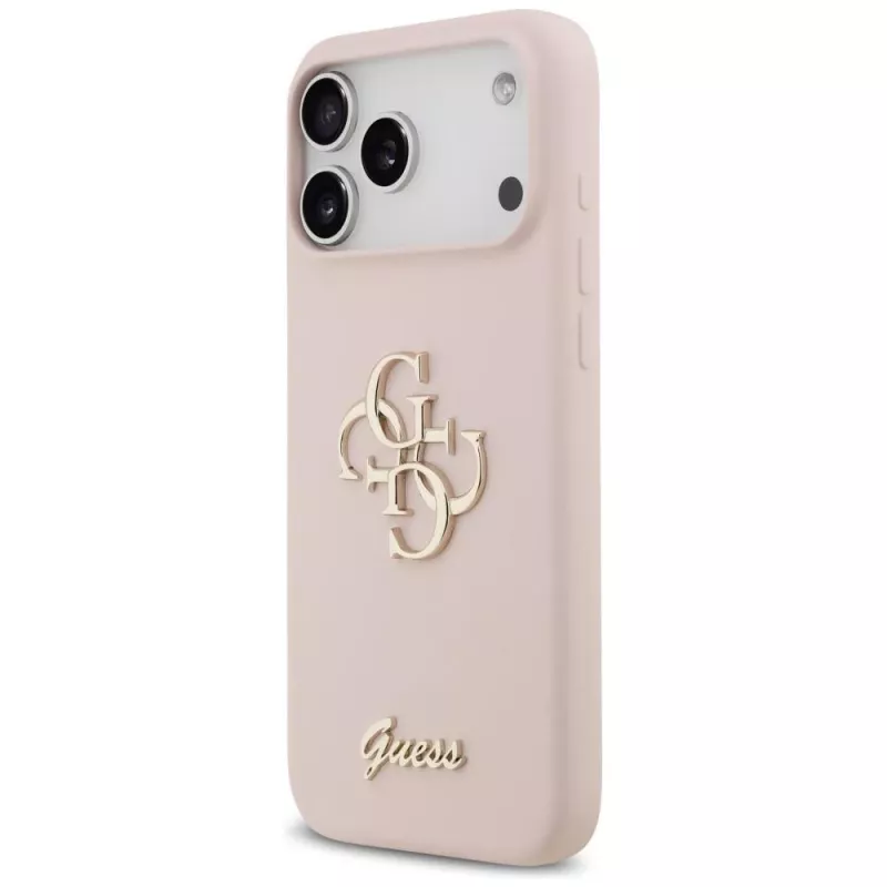 Guess Silicone Big 4G Script puzdro pre Apple iPhone 17 Pro Max - ružová
