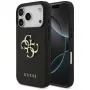 Guess Grained Big 4G & Classic Logo ochranné puzdro pre Apple iPhone 17 Pro, čierna