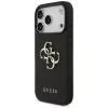 Guess Grained Big 4G & Classic Logo ochranné puzdro pre Apple iPhone 17 Pro, čierna