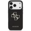 Guess Grained Big 4G & Classic Logo ochranné puzdro pre Apple iPhone 17 Pro, čierna