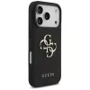 Guess Grained Big 4G & Classic Logo ochranné puzdro pre Apple iPhone 17 Pro, čierna
