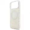 Guess IML Flowers Electro Pearl Strap MagSafe puzdro pre iPhone 17 Pro Max biela