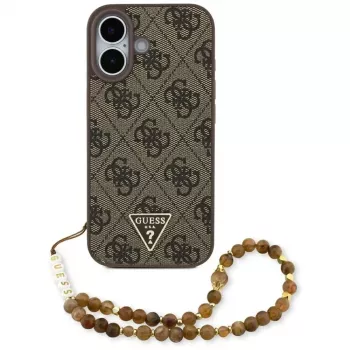 Guess 4G Strap Triangle Logo MagSafe puzdro pre iPhone 17 hnedá