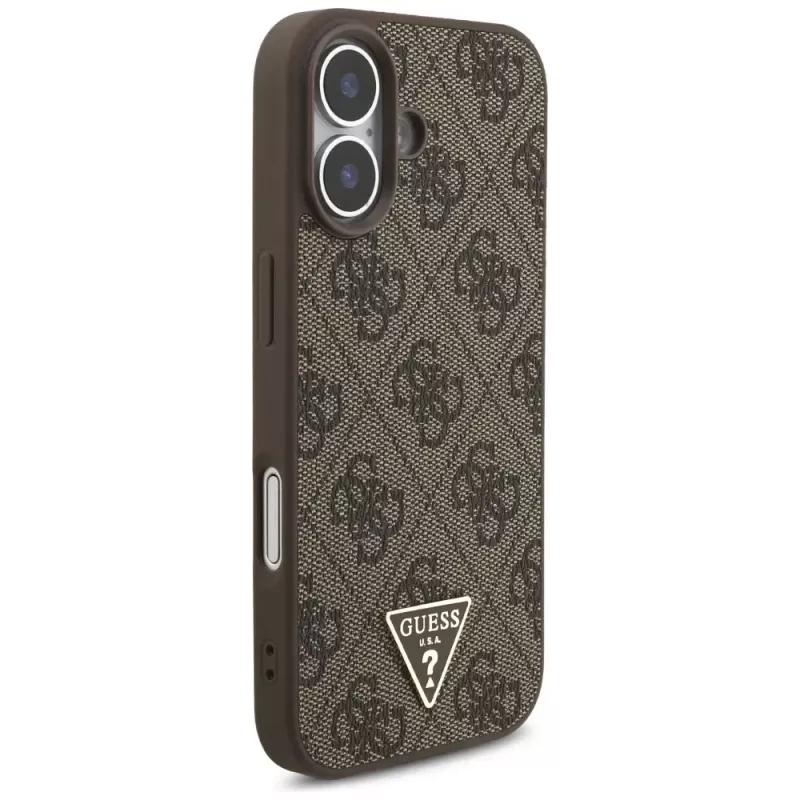 Guess 4G Strap Triangle Logo MagSafe puzdro pre iPhone 17 hnedá