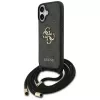 Guess 4G Big Logo Cord Strap Crossbody puzdro pre Apple iPhone 17, čierna