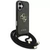Guess 4G Big Logo Cord Strap Crossbody puzdro pre Apple iPhone 17, čierna