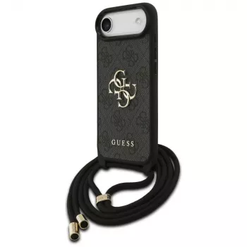 Guess 4G Big Logo Cord Strap Crossbody puzdro pre iPhone Air, čierna