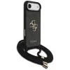 Guess 4G Big Logo Cord Strap Crossbody puzdro pre iPhone Air, čierna