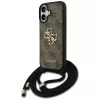 Guess 4G Big Logo Cord Strap Crossbody puzdro pre iPhone 17 hnedá