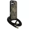 Guess 4G Big Logo Cord Strap Crossbody puzdro pre iPhone 17 hnedá