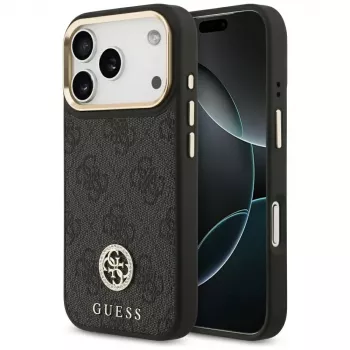 Guess 4G Strass Logo puzdro MagSafe pre iPhone 17 Pro (čierna)