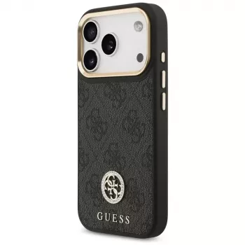 Guess 4G Strass Logo puzdro MagSafe pre iPhone 17 Pro (čierna)