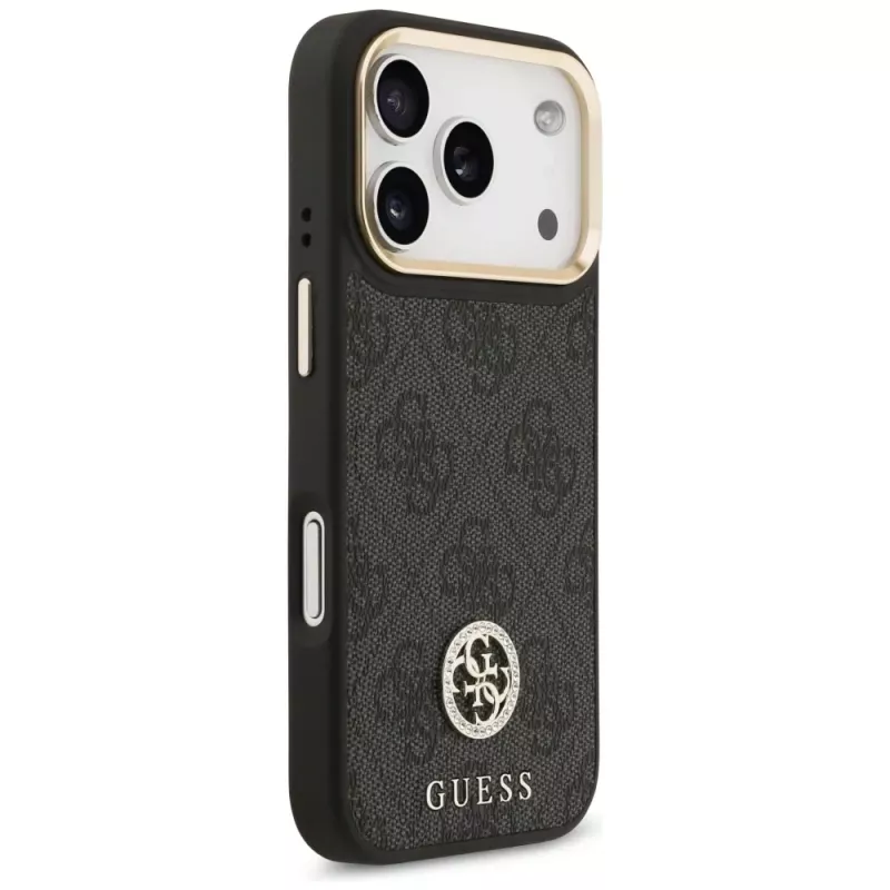 Guess 4G Strass Logo puzdro MagSafe pre iPhone 17 Pro (čierna)
