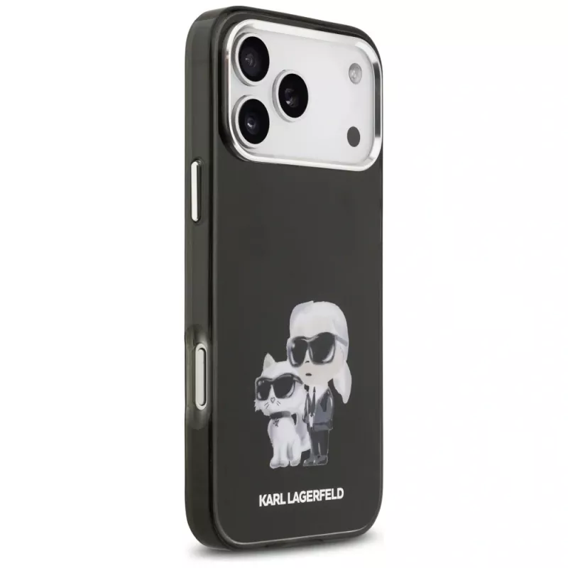 Karl Lagerfeld IML Aquarelle Karl & Choupette & Logo puzdro MagSafe pre iPhone 17 Pro (čierna)