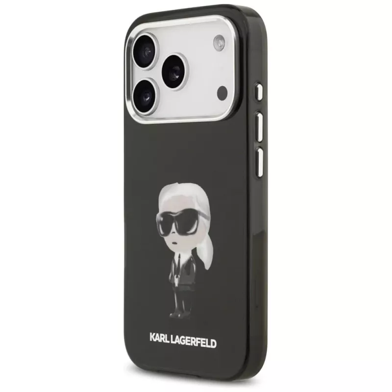 Karl Lagerfeld IML Aquarelle Karl & Logo puzdro MagSafe pre iPhone 17 Pro (čierna)