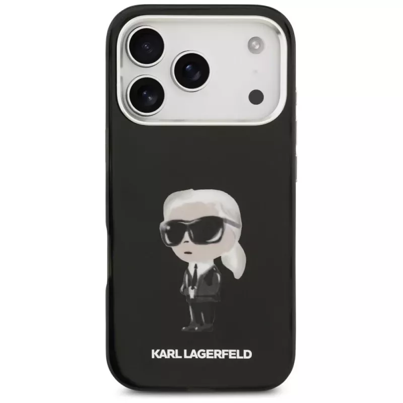 Karl Lagerfeld IML Aquarelle Karl & Logo puzdro MagSafe pre iPhone 17 Pro (čierna)