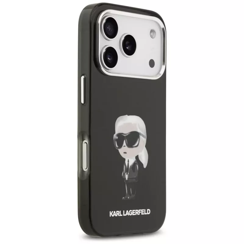Karl Lagerfeld IML Aquarelle Karl & Logo puzdro MagSafe pre iPhone 17 Pro (čierna)