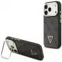 Guess 4G PU Triangle Logo & Stand Camera MagSafe puzdro pre iPhone 17 Pro čierna