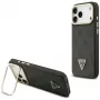 Guess 4G PU Triangle Logo & Stand Camera MagSafe puzdro pre iPhone 17 Pro Max čierna