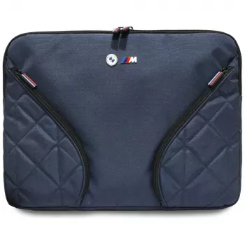 BMW Nylon Laptop Sleeve 16 palcov námornícka modrá s kovovým logom