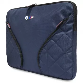 BMW Nylon Laptop Sleeve 16 palcov námornícka modrá s kovovým logom