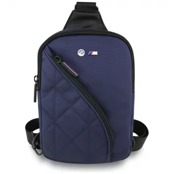 BMW nylonová crossbody taška na telefón s vreckom & kovovým logom Navy Blue