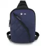 BMW nylonová crossbody taška na telefón s vreckom & kovovým logom Navy Blue