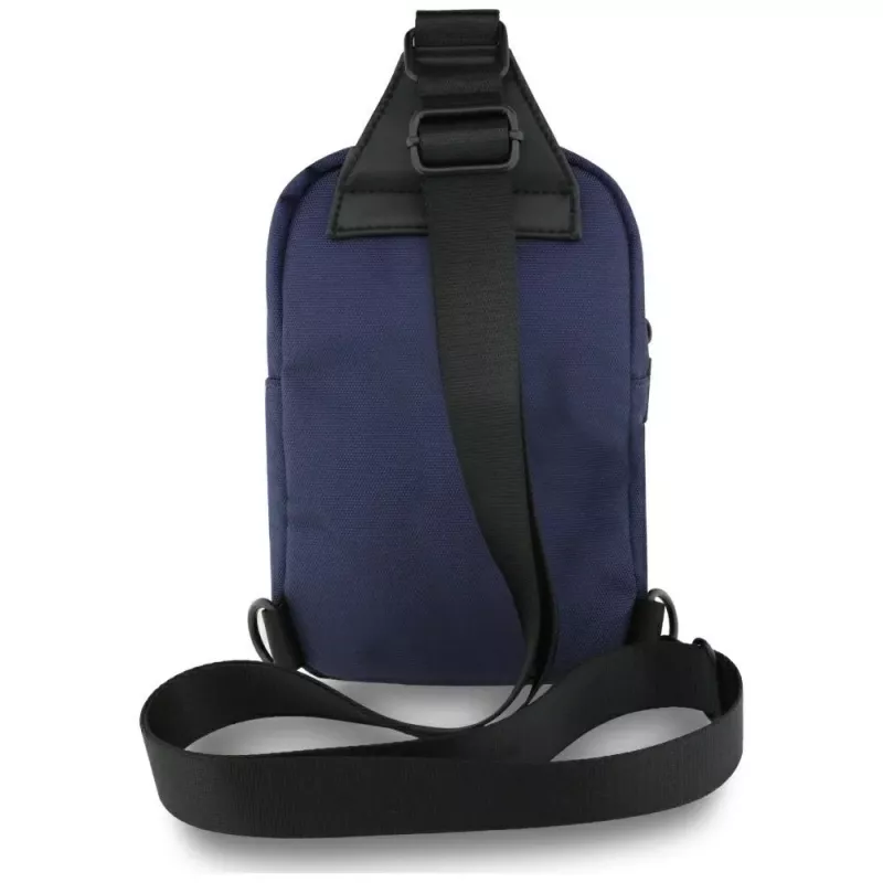 BMW nylonová crossbody taška na telefón s vreckom & kovovým logom Navy Blue