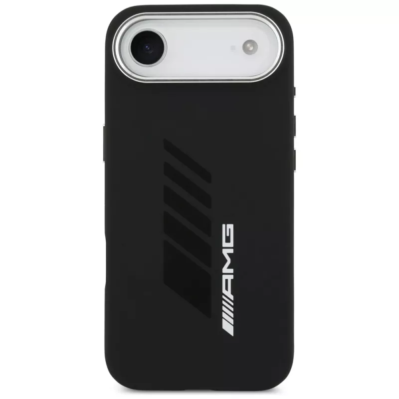 Silikónové puzdro Mercedes-AMG Oversize Rhombs MagSafe pre iPhone Air, čierne