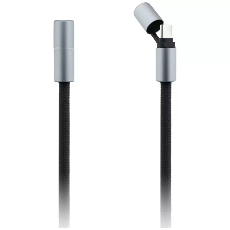 Karl Lagerfeld Ikonik Charm kábel USB-C na USB-C s lanyard, 1,2 m, čierny