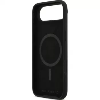 KARL LAGERFELD silikónové puzdro Karl & Choupette Ring MagSafe pre Apple iPhone Air – čierna