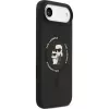 KARL LAGERFELD silikónové puzdro Karl & Choupette Ring MagSafe pre Apple iPhone Air – čierna