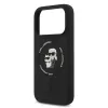 KARL LAGERFELD silikónové puzdro Karl & Choupette Ring MagSafe pre Apple iPhone 17 Pro čierna