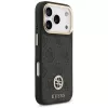 Guess 4G Strass Logo & Big Strap Metal Buttons MagSafe puzdro pre iPhone 17 Pro čierne