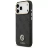 Guess 4G Strass Logo & Big Strap Metal Buttons MagSafe puzdro pre iPhone 17 Pro Max čierne