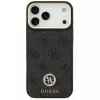 Guess 4G Strass Logo & Big Strap Metal Buttons MagSafe puzdro pre iPhone 17 Pro Max čierne