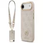 Guess 4G Strass Logo & Big Strap Metal Buttons MagSafe puzdro pre iPhone Air - ružová