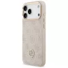 Guess 4G Strass Logo & Big Strap Metal Buttons MagSafe puzdro pre Apple iPhone 17 Pro Max ružová