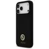 Guess Silicone Logo Strass 4G MagSafe puzdro pre iPhone 17 Pro Max čierne