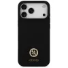 Guess Silicone Logo Strass 4G MagSafe puzdro pre iPhone 17 Pro Max čierne