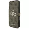 Guess Book 4G Metal Logo puzdro pre Apple iPhone 17 Pro, hnedá