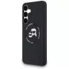 Karl Lagerfeld Silicone Karl & Choupette Heads MagSafe puzdro pre Samsung Galaxy S25 FE čierna