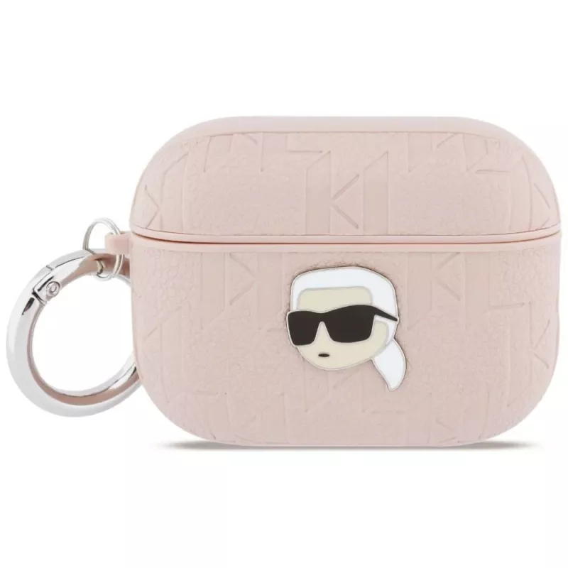 KARL LAGERFELD Monogram Karl Head puzdro pre AirPods Pro 3, ružová