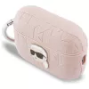 KARL LAGERFELD Monogram Karl Head puzdro pre AirPods Pro 3, ružová