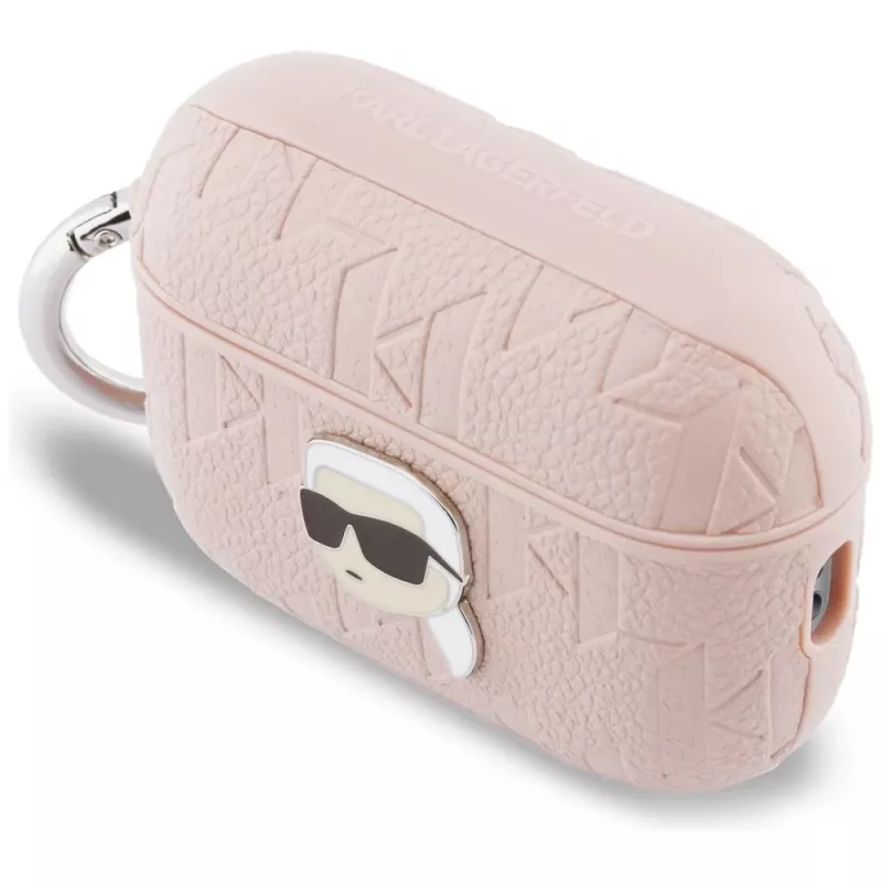 KARL LAGERFELD Monogram Karl Head puzdro pre AirPods Pro 3, ružová