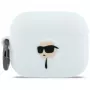 KARL LAGERFELD Silicone Karl Head 3D puzdro pre AirPods Pro 3 biela