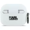 KARL LAGERFELD Silicone Karl Head 3D puzdro pre AirPods Pro 3 biela