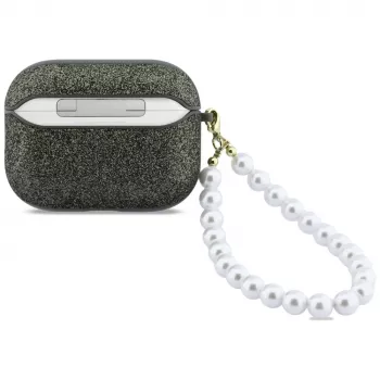 Guess Glitter Pearl Strap puzdro pre AirPods Pro 3, khaki