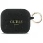 Silikónové puzdro Guess Glitter Ring pre AirPods Pro 3, čierne