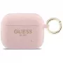 Silikónové puzdro Guess Glitter Ring pre AirPods Pro 3, ružové